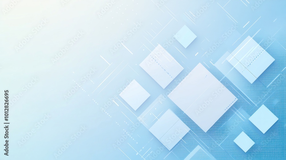 Fototapeta premium Abstract Blue Background with Geometric Shapes