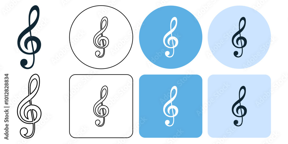 treble clef music key note vector pictogram sign icon symbol ui and ux design, glyphs and stroke line treble clef music key note vector pictogram sign icon symbol ui and ux design, glyphs and stroke line
