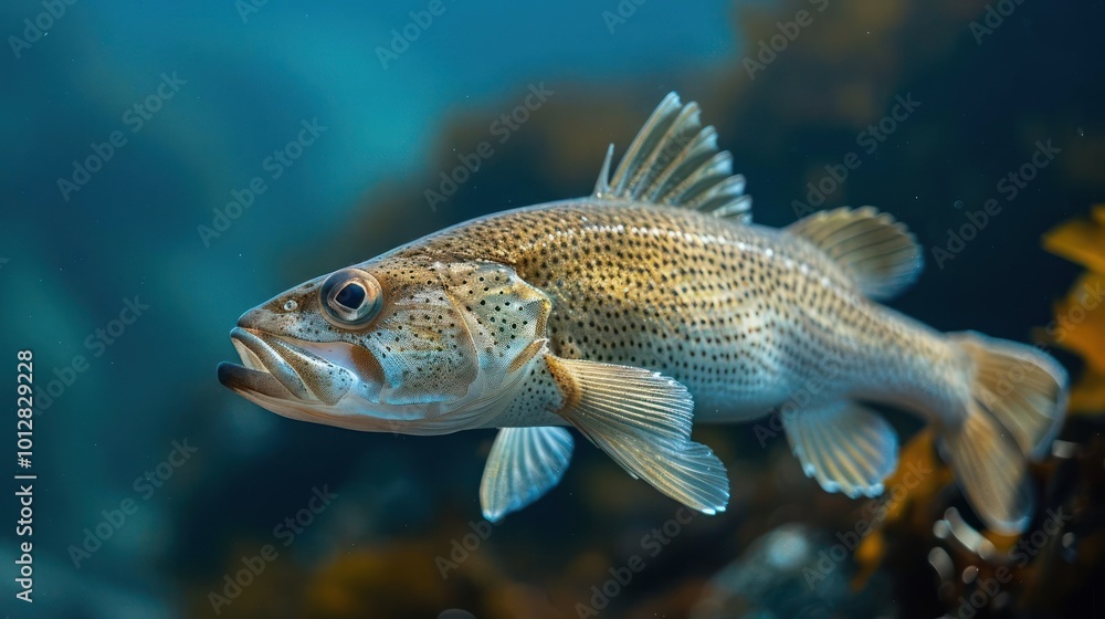 Fototapeta premium a fish that is swimming in some water