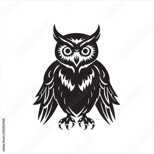 Wallpaper Mural owl vector illustration Torontodigital.ca