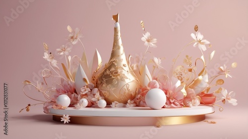 easter eggs and flowers