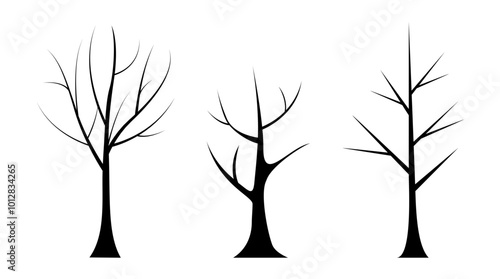 dry tree, dead tree illustration