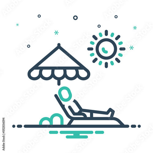 Mix icon for sunbath