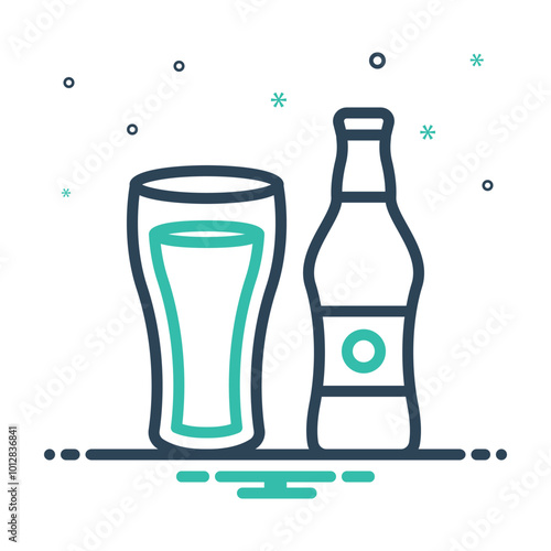 Mix icon for cold drink
