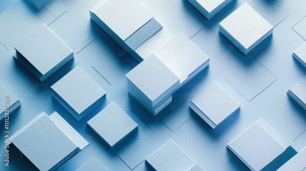 Obraz premium Abstract Blue Geometric Background