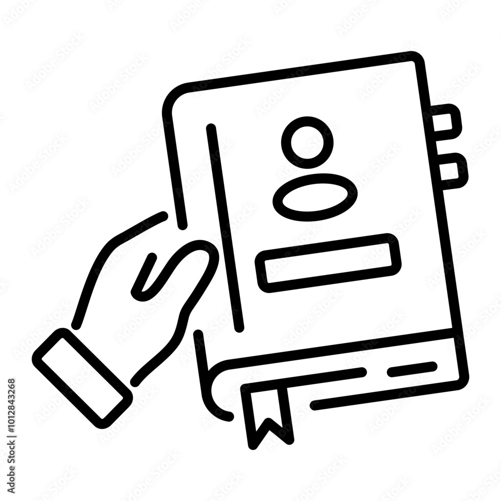 A line icon of employee handbook A line icon of employee handbook