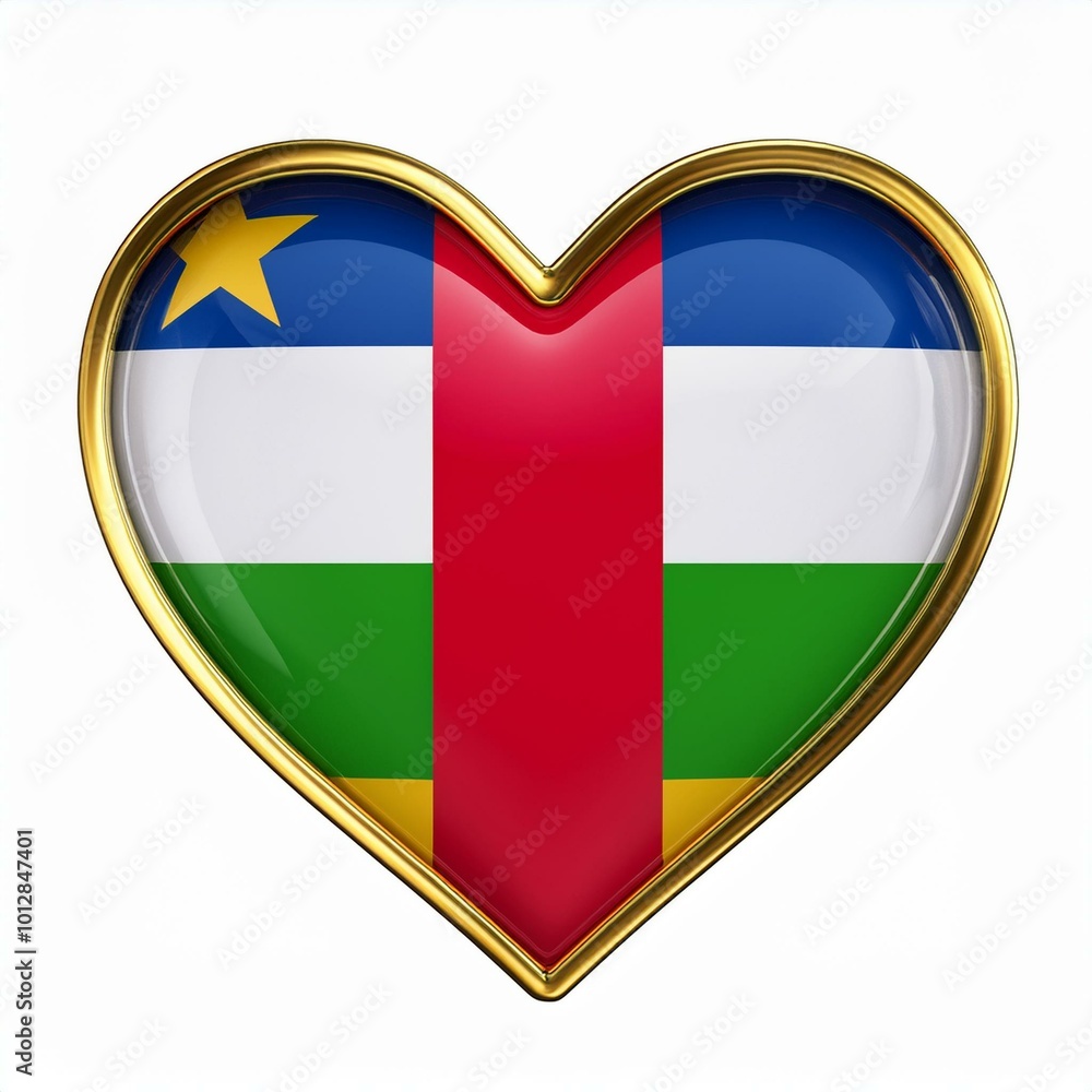 中央アフリカの国旗のハート(Heart of Central African Republic flag on white.)
中央アフリカの国旗のハート(Heart of Central African Republic flag on white.)