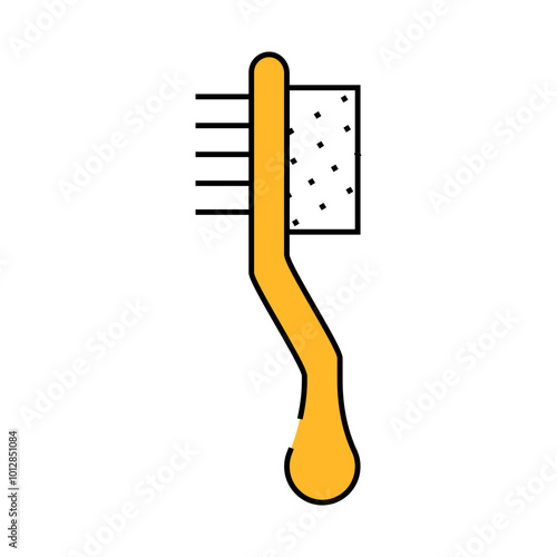 brush and callus remover line icon vector. brush and callus remover sign. isolated symbol illustration