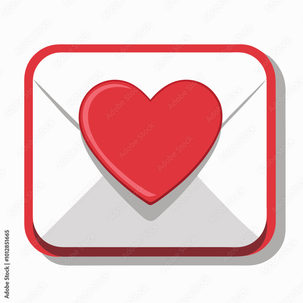 heart shaped envelope icon white background. heart shaped envelope icon white background.