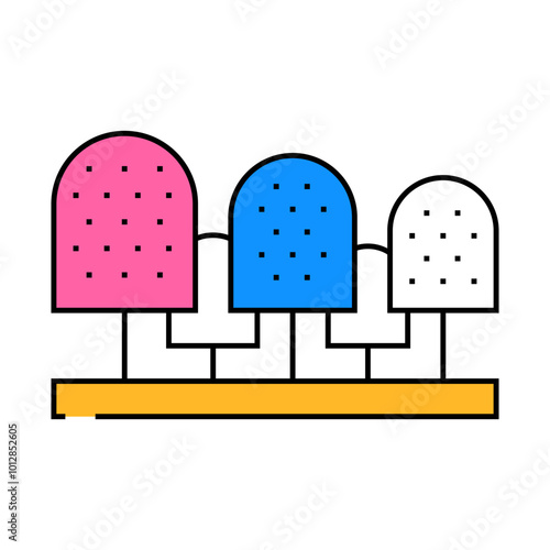 burs and cutters for cleaning and removing calluses line icon vector. burs and cutters for cleaning and removing calluses sign. isolated symbol illustration