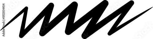 Scribble line. Zig zag line. Hand drawn scribble line.