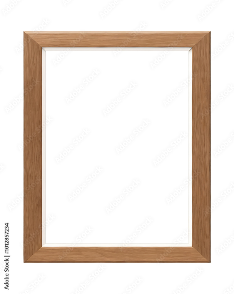 Simple Wooden Frame Isolated on Transparent Background Simple Wooden Frame Isolated on Transparent Background