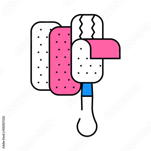replacement layer of callus remover line icon vector. replacement layer of callus remover sign. isolated symbol illustration