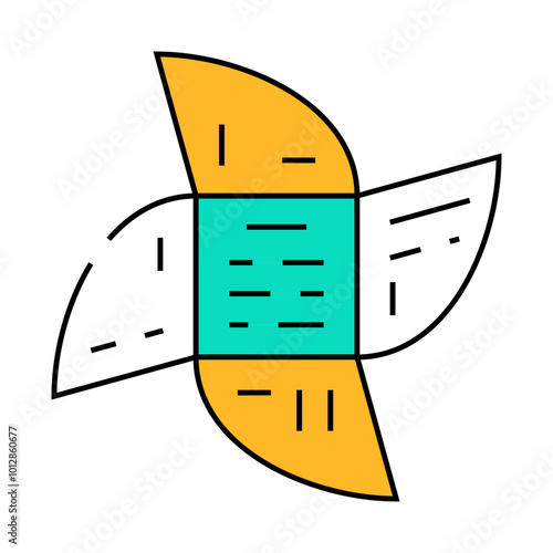 irregular booklet line icon vector. irregular booklet sign. isolated symbol illustration