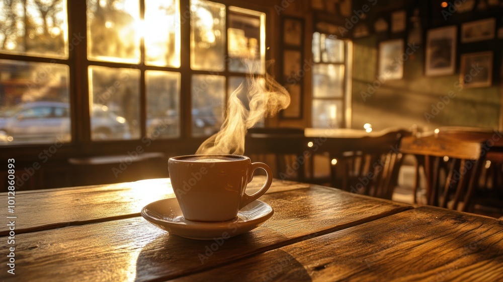 Coffee Cup in a Cafe