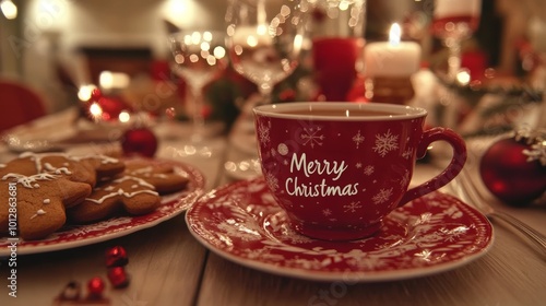 Cozy Christmas Celebration: Warm Beverages and Gingerbread Treats for a Festive Gathering