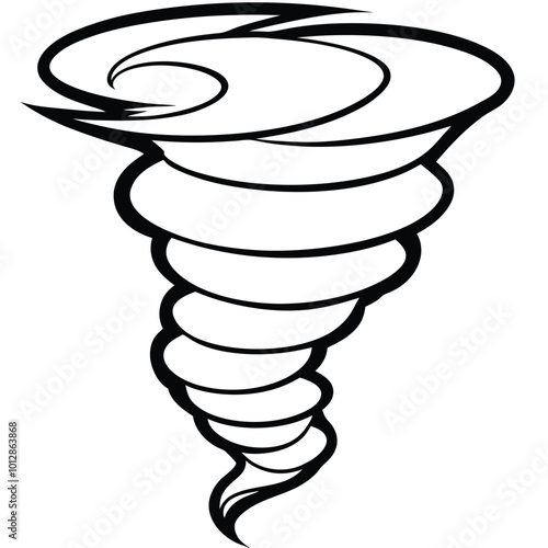 Tornado vector silhouette