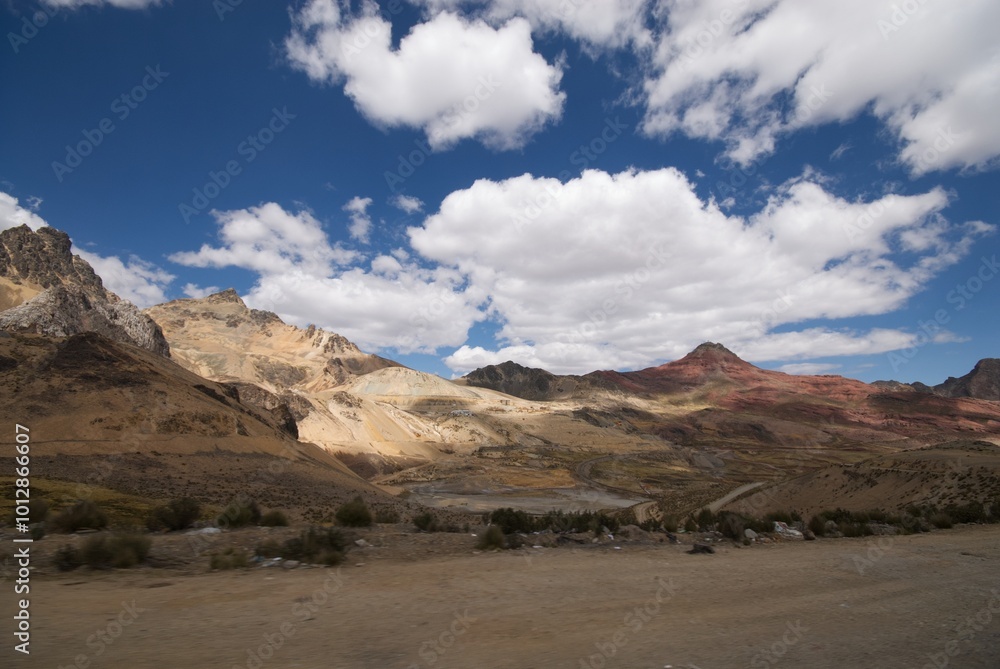 Fototapeta premium Peru la Cima Pass , La Oroya , Santa Rosa de Ocopa Monastery , Huancayo 