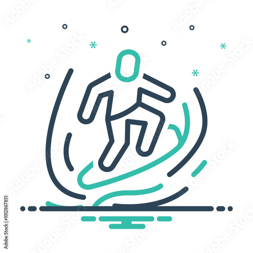 Mix icon for surfing