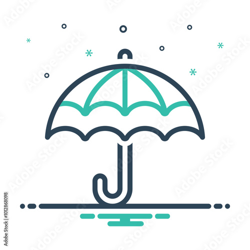 Mix icon for umbrella