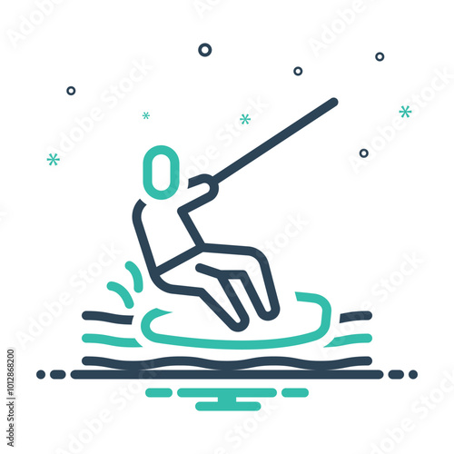 Mix icon for wakeboard