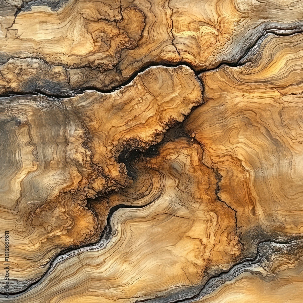 Spalted Wood Texture with Light Brown and Dark Streaks Spalted Wood Texture with Light Brown and Dark Streaks