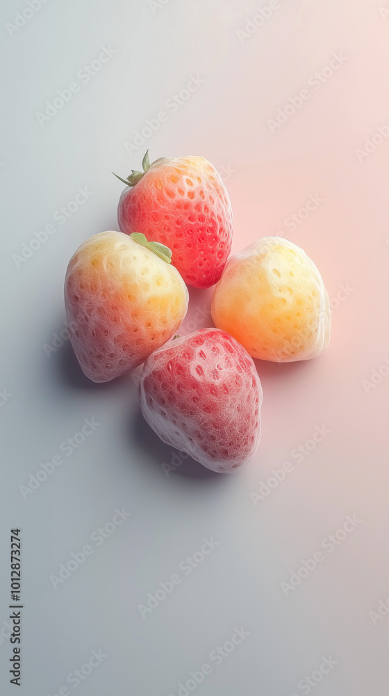 “光を浴びるフレッシュなストロベリーのクローズアップ”
(Close-up of fresh strawberries bathed in light) “光を浴びるフレッシュなストロベリーのクローズアップ”
(Close-up of fresh strawberries bathed in light)