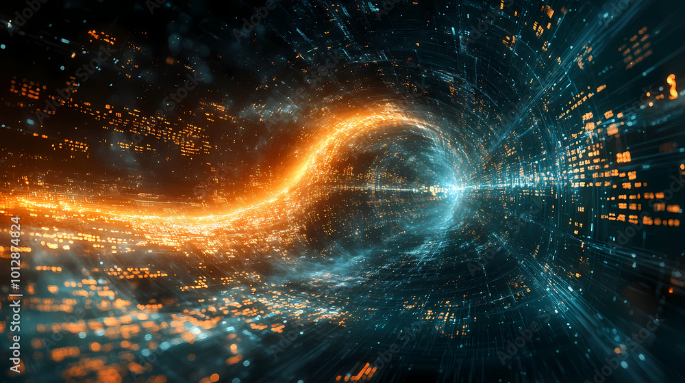 Fototapeta premium Abstract sci-fi style background image,Modern sci-fi science image