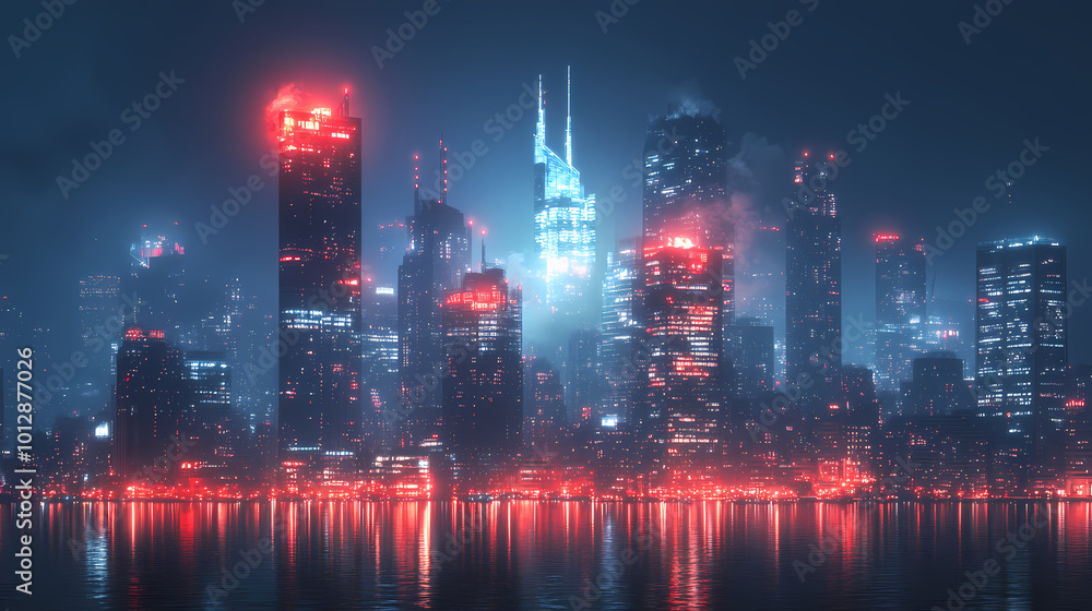 Fototapeta premium Abstract sci-fi style background image,Modern sci-fi science image