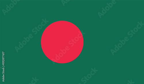 Bangladesh flag icon vector design and illustration , National flag of Bangladesh , red and green color of flag , digital illustration