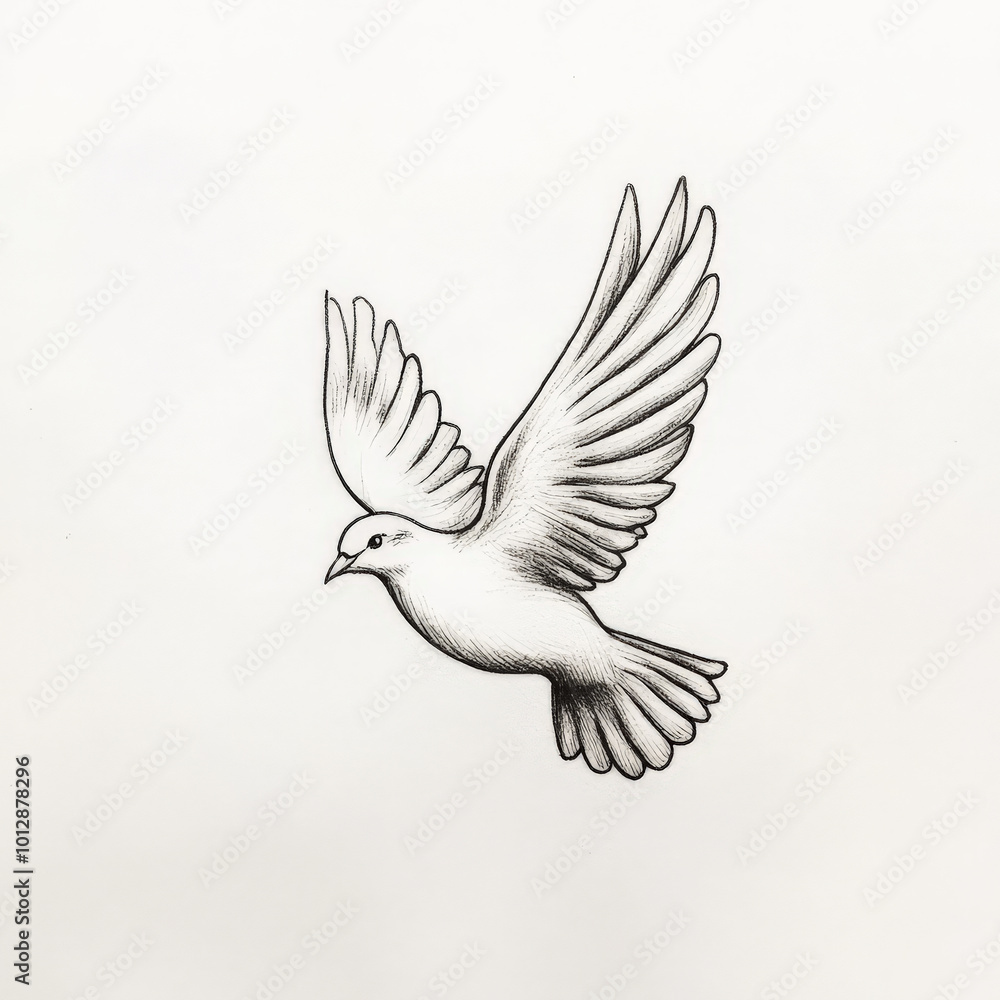 Obraz premium bird, vector, wing, eagle, illustration, flying, wings, feather, animal, dove, silhouette, pigeon, angel, tattoo, design, nature, fly, art, black, symbol, birds, peace, tribal, freedom, love