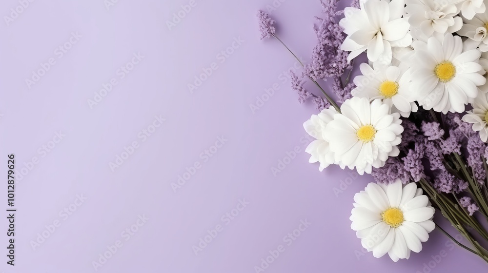 Fototapeta premium Elegant Spring Flower Bouquet with copy space for Text