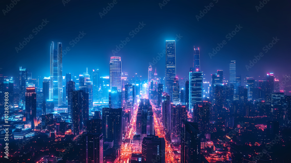 Fototapeta premium Abstract sci-fi style background image,Modern sci-fi science image