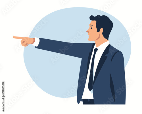 Business Whistleblower Vector Illustration - Man Disclosing Misconduct Publicly, Concept of Exposing Illegal Information, Minimalist Flat Design