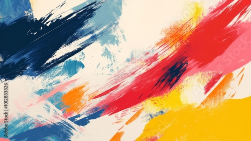 Abstract background with colorful brush strokes.