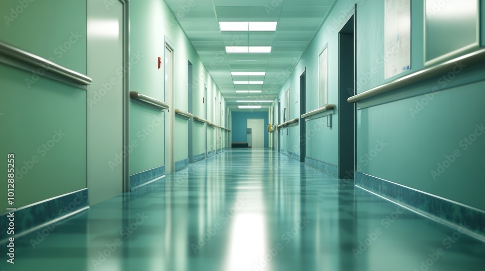Empty Hospital Corridor Empty Hospital Corridor