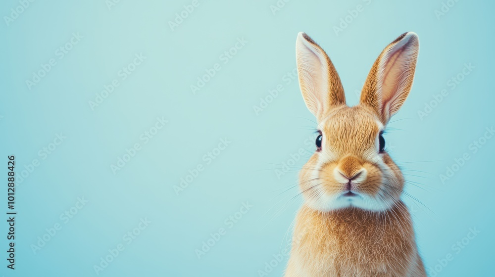 Obraz premium Cute Rabbit Looking at the Camera with Soft Background