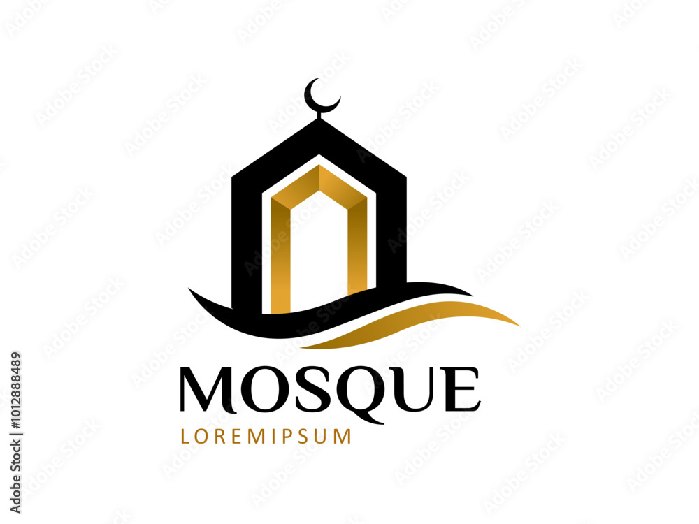 Modern mosque logo symbol or icon template Modern mosque logo symbol or icon template