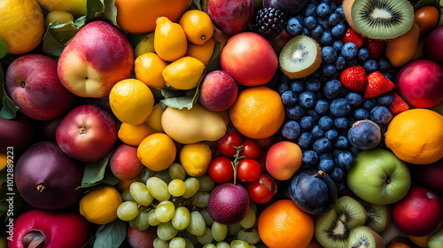 fresh fruit images for food blogs, web design, and marketing, generated ai