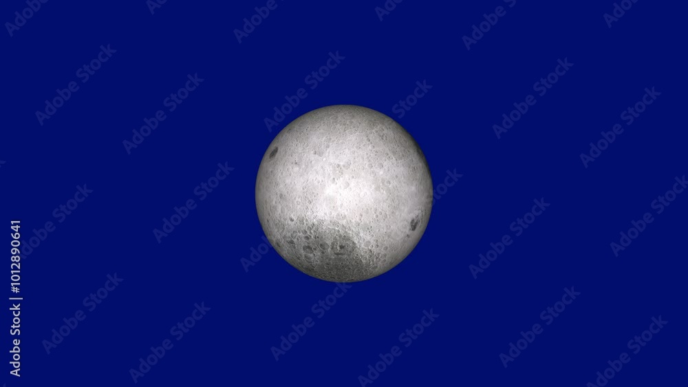 moon rotating 3D icon animation video moon rotating 3D icon animation video