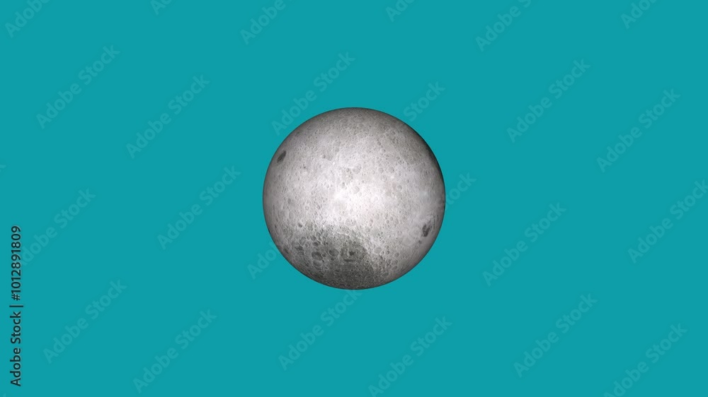 moon rotating 3D icon animation video moon rotating 3D icon animation video