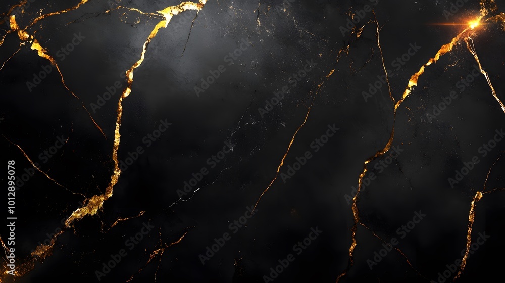 Luxurious Black Marble with Gold Accents Luxurious Black Marble with Gold Accents