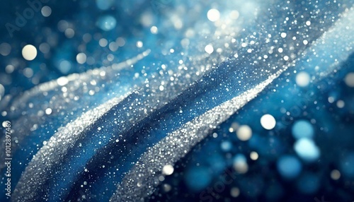 abstract blue background with silver dust