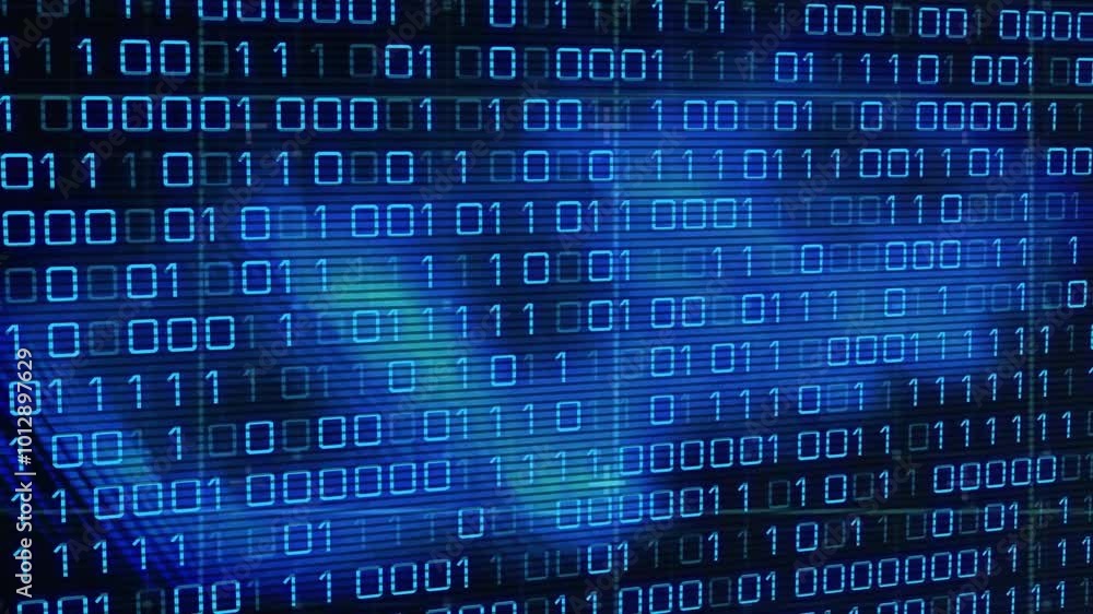 Animation of data processing over brain icon on black background Animation of data processing over brain icon on black background