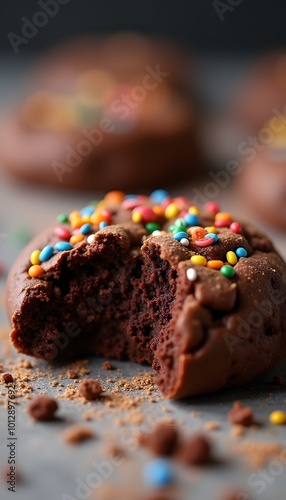 Chocolate Chip Cookie with Sprinkles