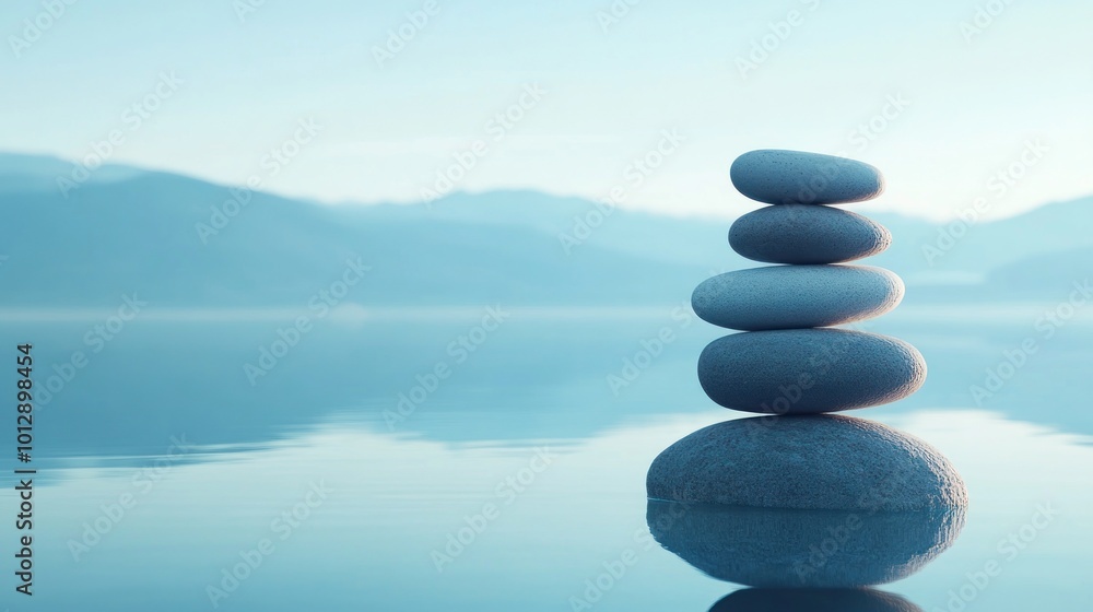 Zen Stones in Tranquil Water Zen Stones in Tranquil Water