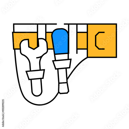 organizer for tools line icon vector. organizer for tools sign. isolated symbol illustration