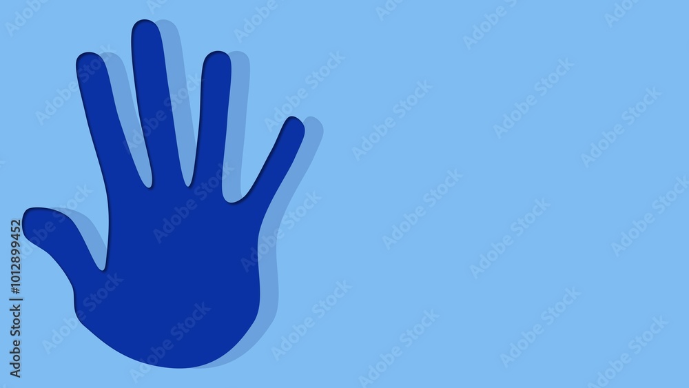 Universal Human Rights Month background illustration with copy space and raised hand Universal Human Rights Month background illustration with copy space and raised hand