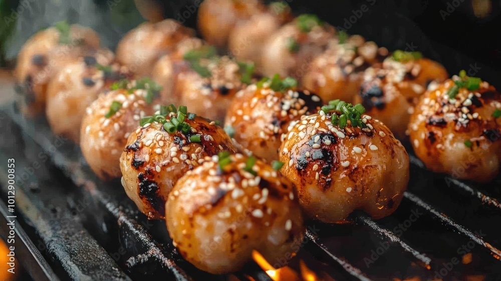 a close up of food cooking on a grill a close up of food cooking on a grill