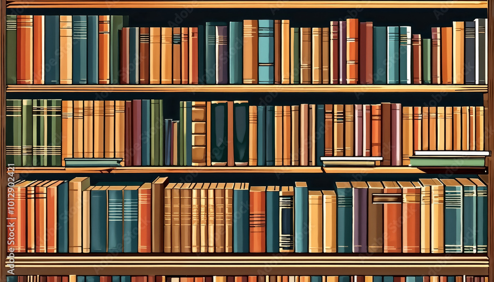 A view of a creative library full of books A view of a creative library full of books
